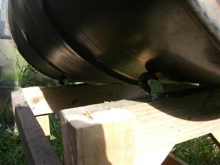 Close up of supporting wheels